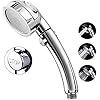 High Pressure Shower Head, 3-Settings Handheld Showerhead with ON/Off Full Shutoff Push Button and Switch to Control Flow
