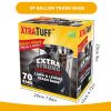 Boxed Disposable Garbage Bag 70 Pieces Puncture Tear Resistant Trash Bags, 39 Gallon Capacity, Multipurpose Cleaning Supplies For Industrial, Garden