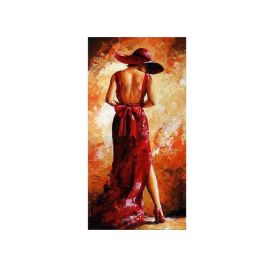 100% Hand Painted Abstract Oil Painting Wall Art Modern Women Picture Canvas Home Decor For Living Room Bedroom No Frame (size: 50x100CM)